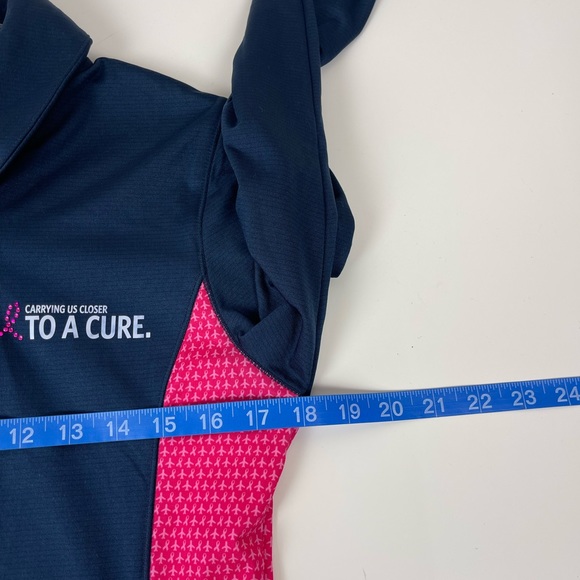 Delta Airlines 1/4 Zip Pullover Breast Cancer Size Small - Picture 8 of 8